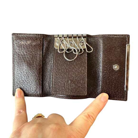 Vintage Gucci GG Canvas and Faux Leather Key Holder Wallet Serial Code Pamphlet - Picture 7 of 17